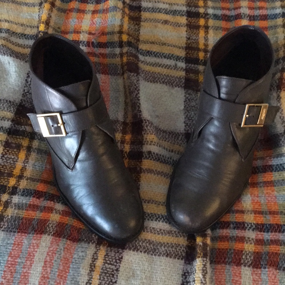 Leather booties